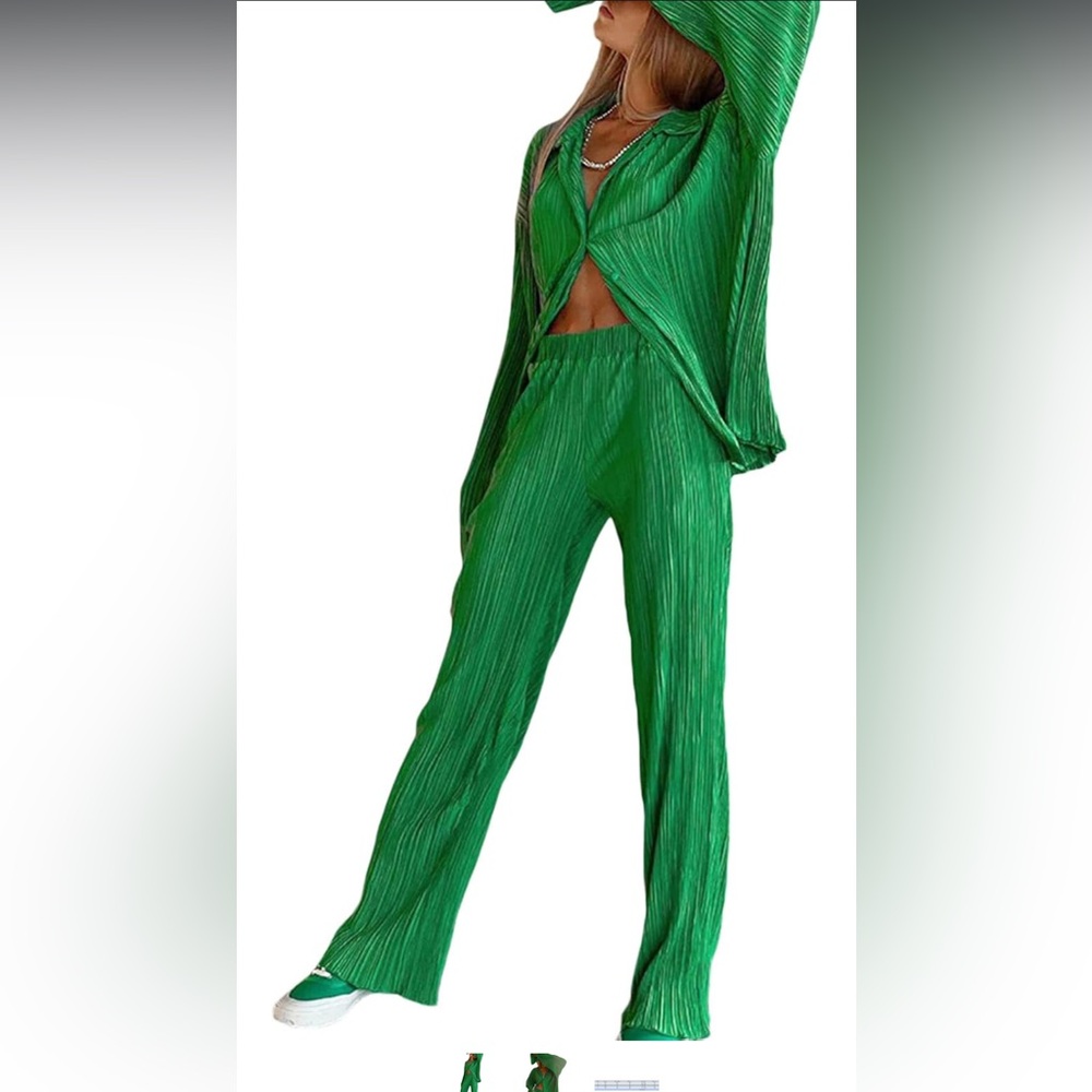 2 piece Pleated Pant Set